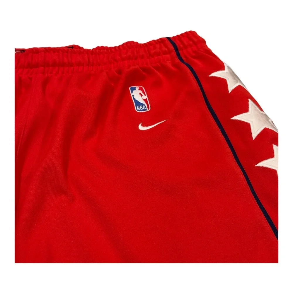 Nike Philadelphia 76ers Basketball Shorts Mens XXL Red NBA Stars PHILA Logo